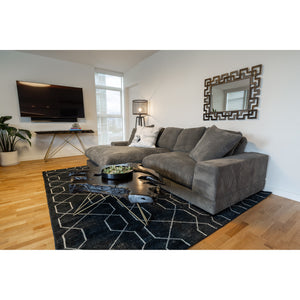 Moe's Plunge Sectional in Charcoal with Flip Chaise