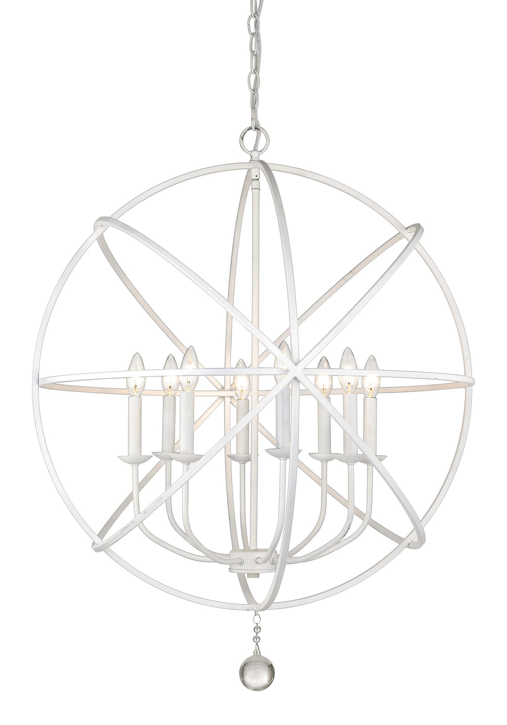 Tull 8 Light Chandelier in Matte White Finish