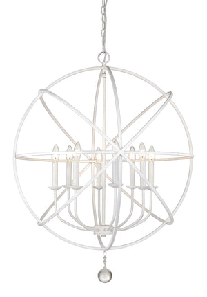 Tull 8 Light Chandelier in Matte White Finish