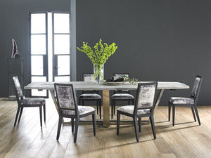 Mesmerize Dining Chair, Mist Grey, Grey Wooden Legs