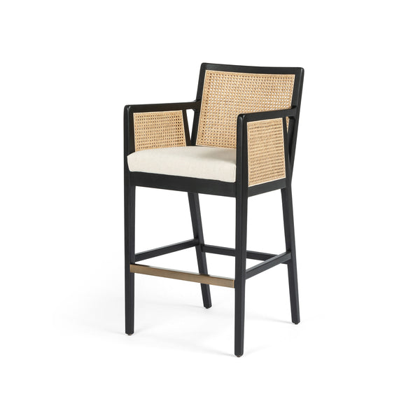 Antonia Cane Stool-Savile Flax-Bar