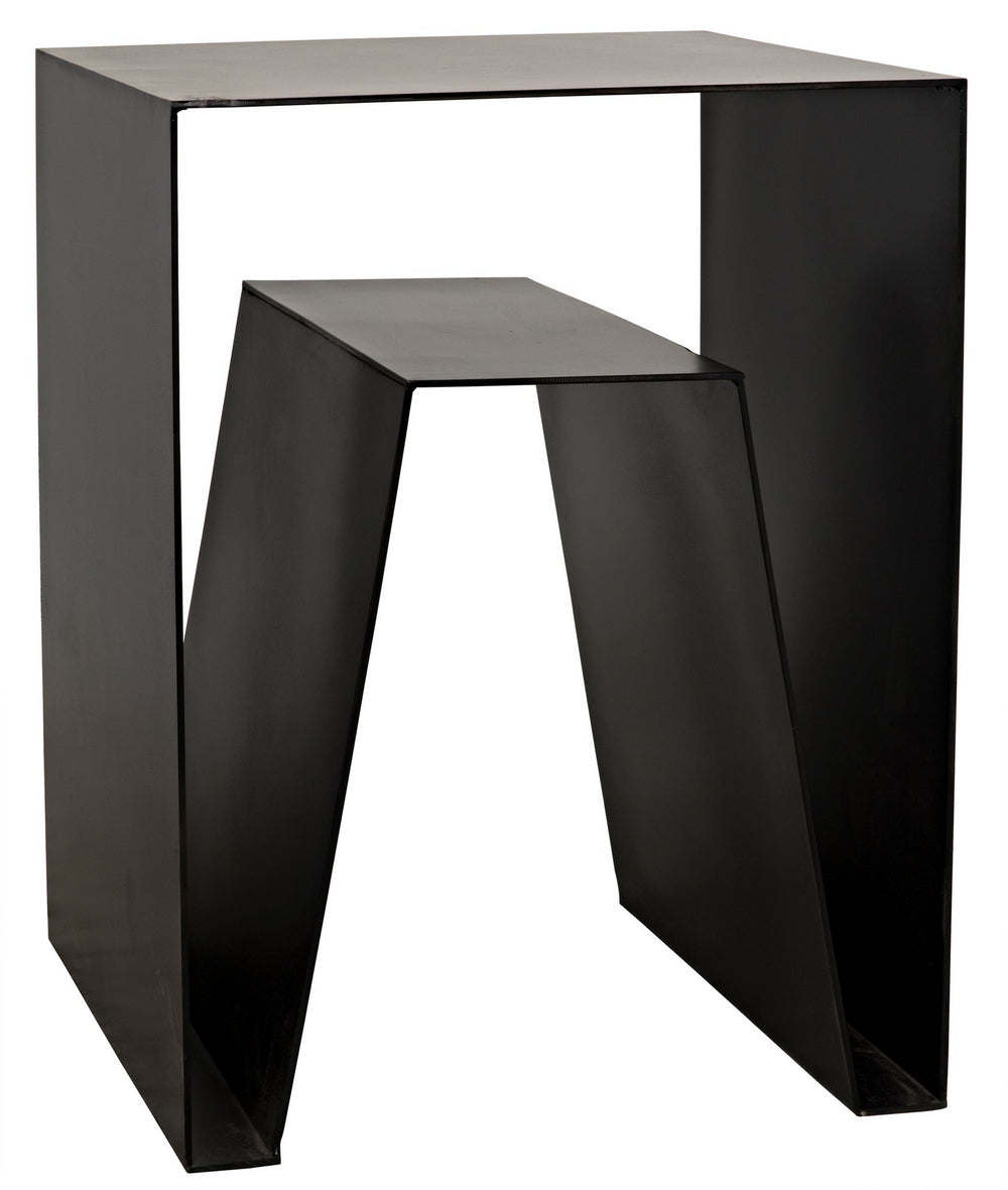 Quintin Side Table, Black Steel