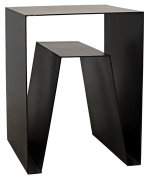 Quintin Side Table, Black Steel