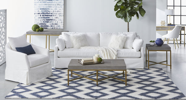 Faye Slipcover Swivel Club Chair