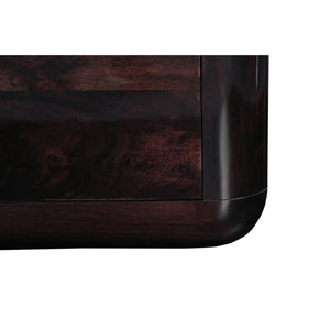 Rory Nightstand Dark Brown with Push-to-Open Drawers