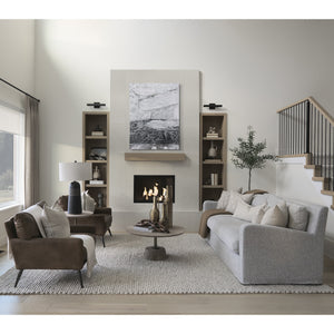 Denly II 92.5 X 38.25 X 34.5 Frost Gray Slipcover Three Seater Sofa