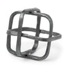 Willem II 9L x 9W Silver Metal Open Cube Decor Object