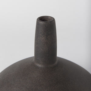 Rylee 6.9H Dark Brown Ceramic Vase