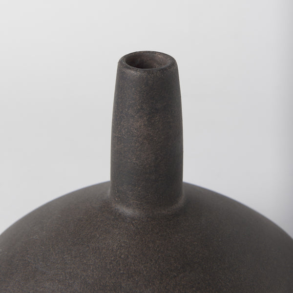 Rylee 6.9H Dark Brown Ceramic Vase