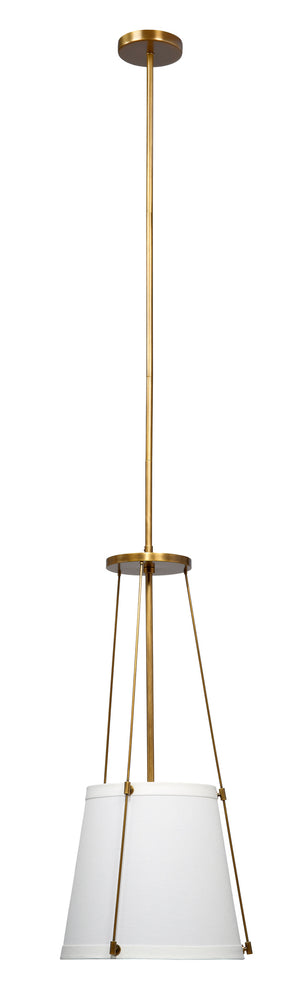  California Metal 1-Light Pendant, Antique Brass