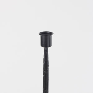 Porter 5.0L x 5.0W x 18.0H Medium Black Iron Candle Holder