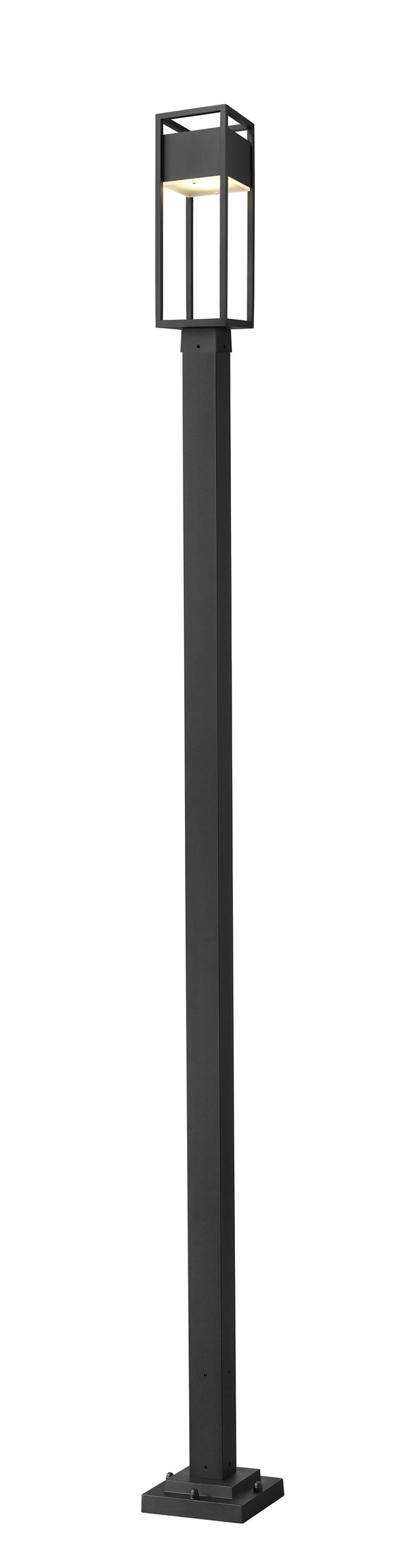 Barwick 1 Light Outdoor Post Mounted Fixture in Black Finish
