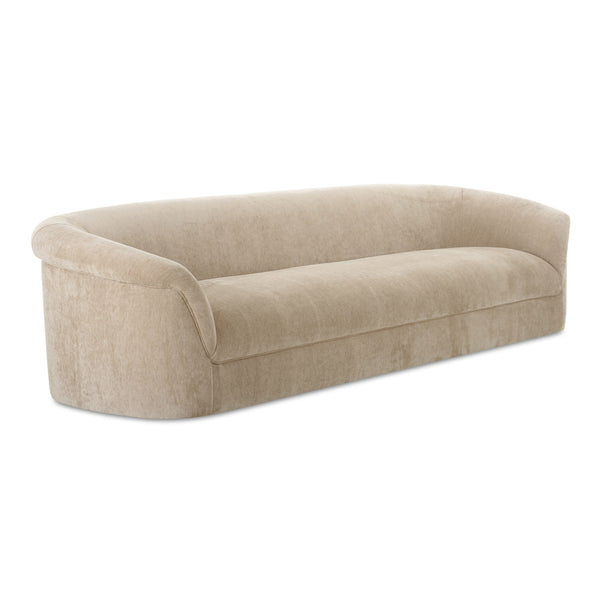 Moe's Thora Beige Velvet Sofa