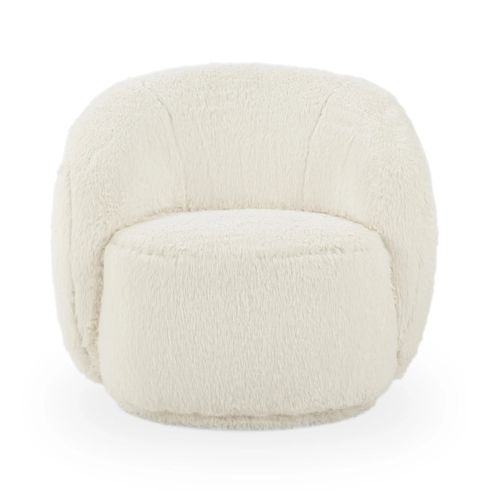 Adley Plush Swivel Chair - Soft Vanilla