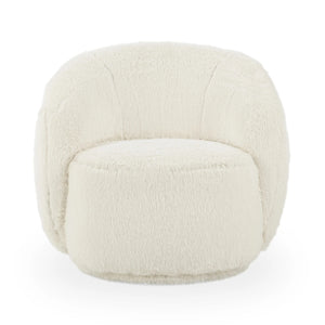 Adley Plush Swivel Chair - Soft Vanilla