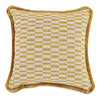 Leone Cushion in Chartreuse with Fringe Trim