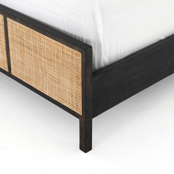 Sydney Queen Bed in Black Wash