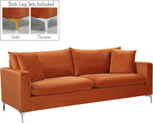 Lucy Sofa In Cognac Velvet