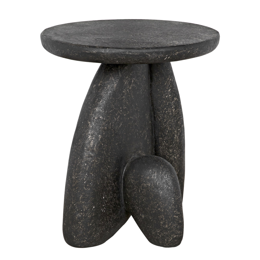 Haruki Black Fiber Cement Side Table