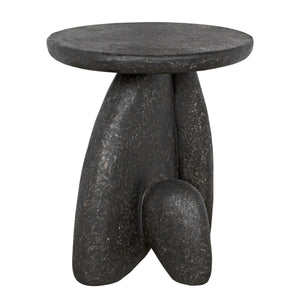 Haruki Black Fiber Cement Side Table