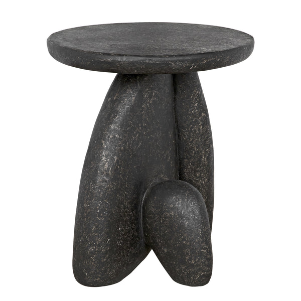 Haruki Black Fiber Cement Side Table