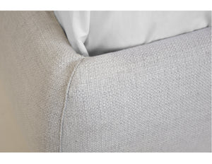 Lunar Storage King Bed in greige tweed