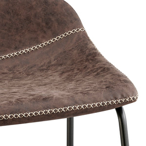 Leighton KD PU Counter Stool, Vintage Coffee Brown