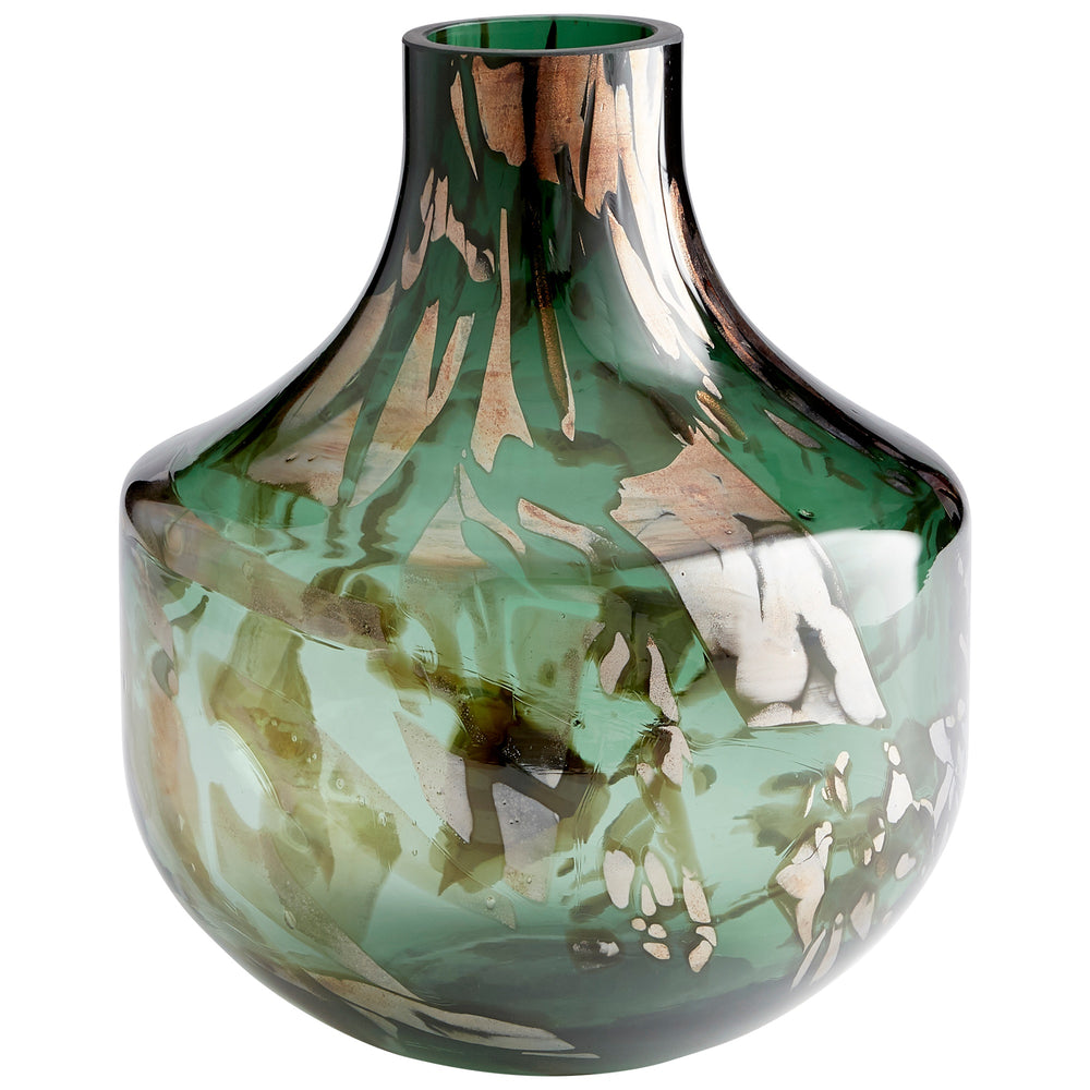 Maisha Vase in Green and Gold