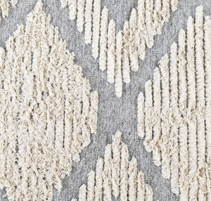 Indoor/Outdoor Avalon Rug - Granite Gray 5'x8' - Recycled Polyester with Diamond Pattern