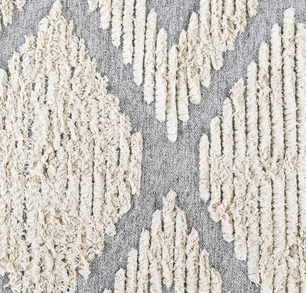 Indoor/Outdoor Avalon Rug - Granite Gray 5'x8' - Recycled Polyester with Diamond Pattern