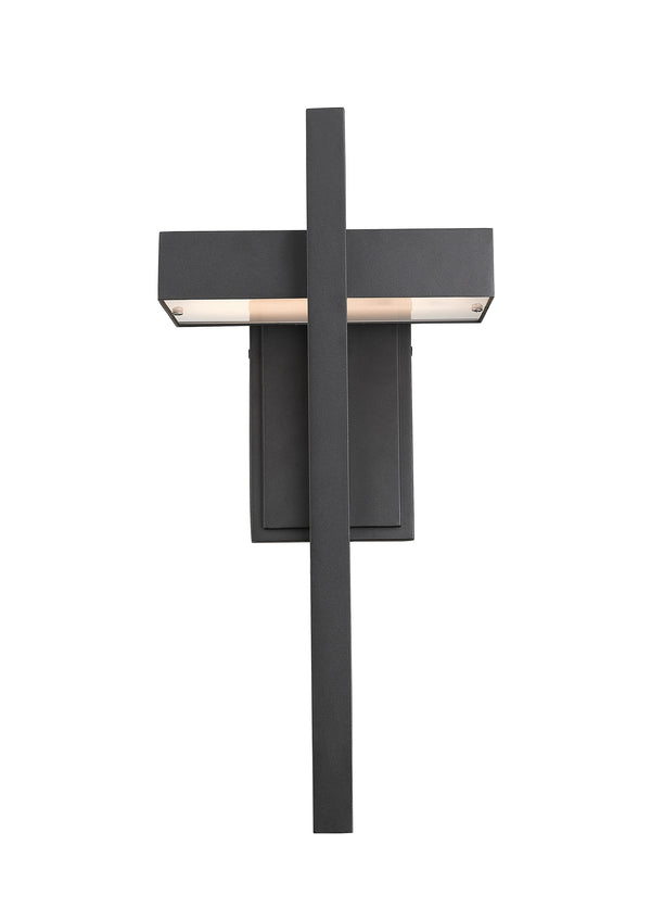 Luttrel 1 Light Outdoor Wall Sconce in Black Finish