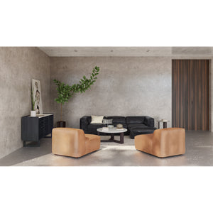 Jinxx Side Table in Charcoal Grey with Marble Top