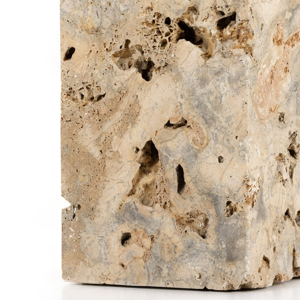 Faydon End Table In Romano Fosse Travertine