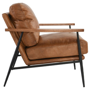 Christopher Leather Club Chair - Adobe Tan
