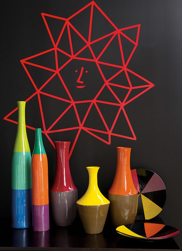 Cardboard Sculpture Bottle Vase, 39"H