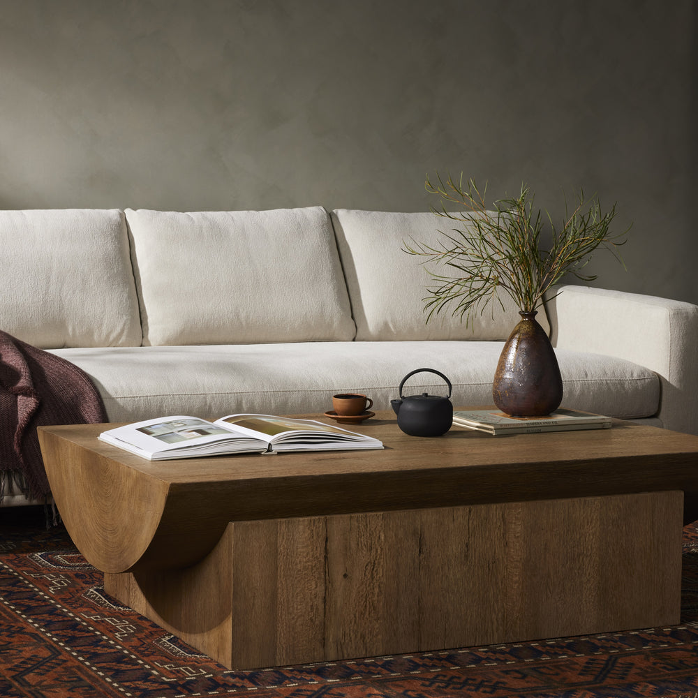 Elbert Coffee Table In Rustic Oak Veneer