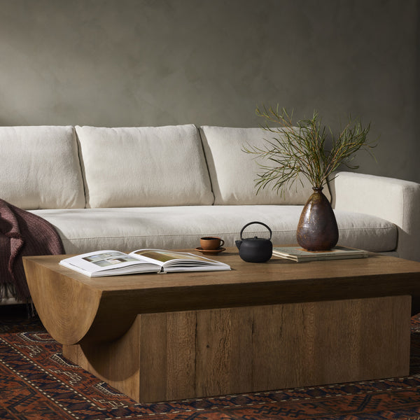 Elbert Coffee Table In Rustic Oak Veneer