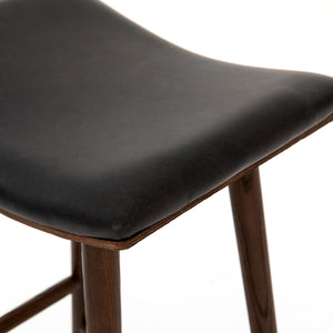 Union Saddle Bar Stool-Dist Black