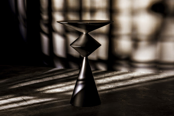 Zasa Side Table, Black Steel