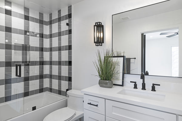 Titania 1 Light Wall Sconce in Black + Brushed Nickel Finish