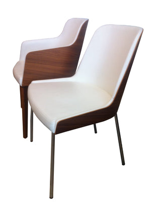 hudson plywood/metal base in cream leather