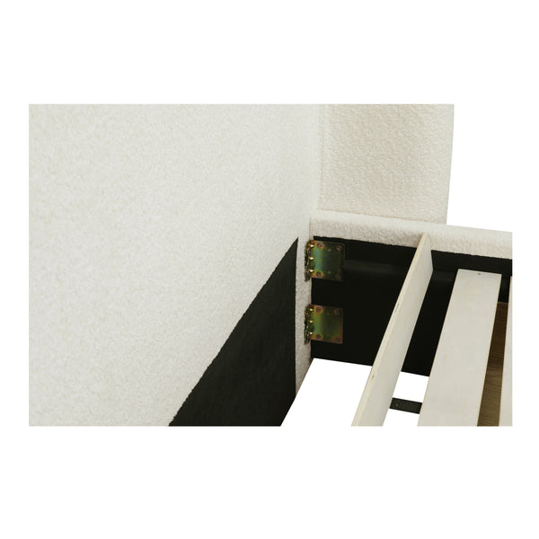 Sophia Queen Storage Bed in Cream with Drawers