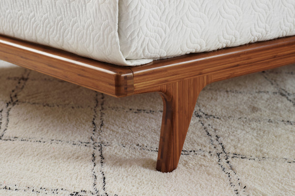 Mercury Upholstered Queen Platform Bed, Amber