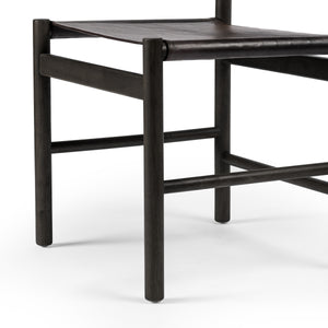 Kena Dining Chair In Charcoal Parawood