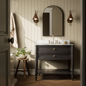 Toulouse Single Vanity - Satin Black Veneer