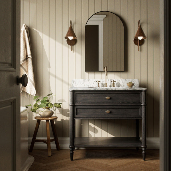Toulouse Single Vanity - Satin Black Veneer
