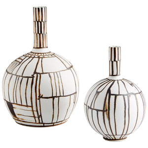 Risse Vase in Ebony and White