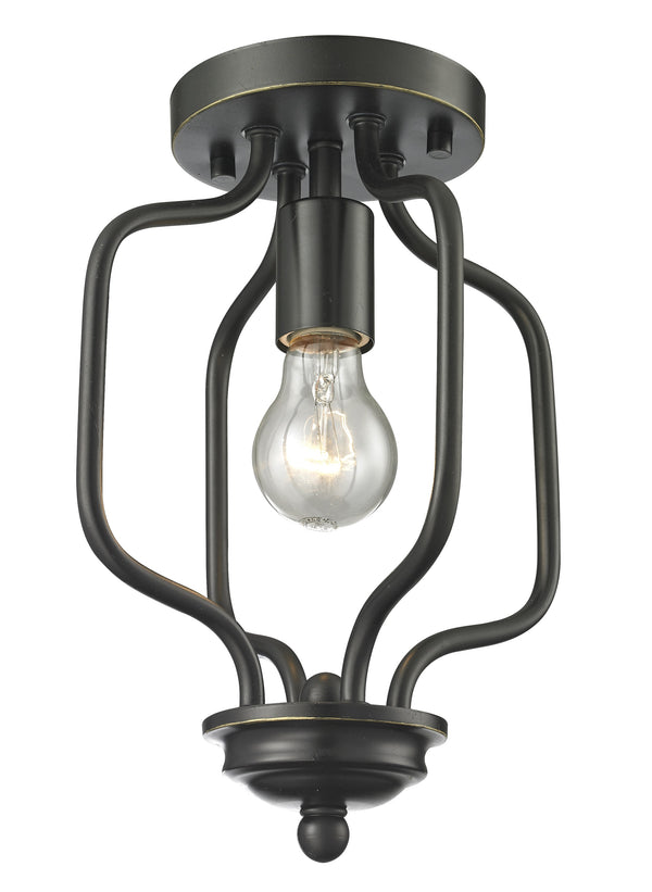 Cardinal 1 Light Flush Mount in Olde Bronze Finish