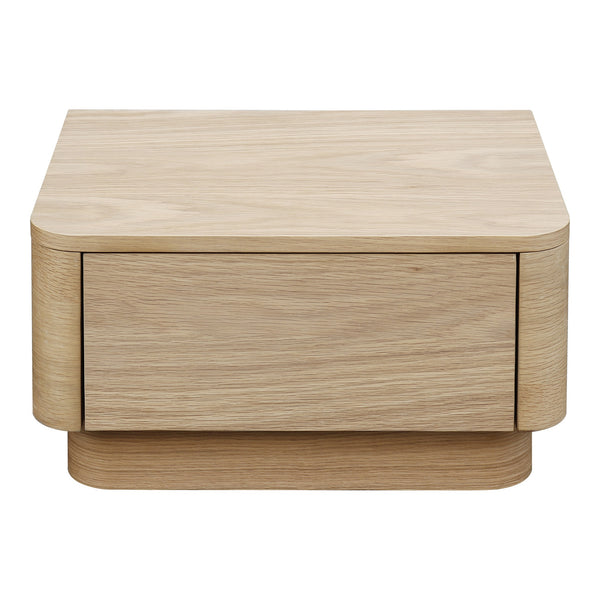 Moe's Round Off Small Nightstand in Light Oak