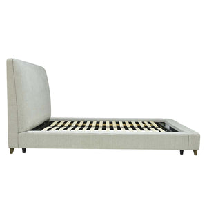 Tate Upholstered Cal King Bed with Wood Frame